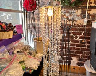 2 crystal hanging lights