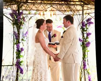 Large metal gazebo, bride and groom not included! 
