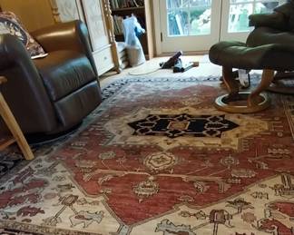 Hand knotted wool rug