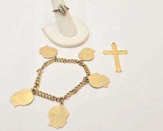 #236 • Gold Filled Pendant, Bracelet & High Grade Electroplated Ring , 26.99g
