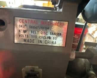 #2008 • central machinery belt sander
