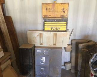 #1012 • (2) Fuel Tanks, Filing Cabinet, Tool Box, Speaker
