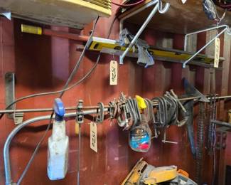 #1526 • Level, C Clamps and Work Bench
