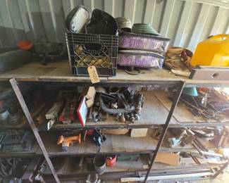#3520 • (4) Shelves with Tools and Miscellaneous Items
