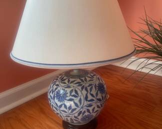#82	Blue & White Vase Lamp 22"	 $ 45.00 																							