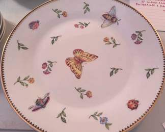 #97	4 Godinger Primavera 8" Lunch Plates. Butterflies & Dragonflies.	 $ 25.00 																							