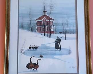 #38	P. Buckley Moss Framed Signed Lithograph 622/1000. "Flynn Mansion"	 $ 160.00 																							