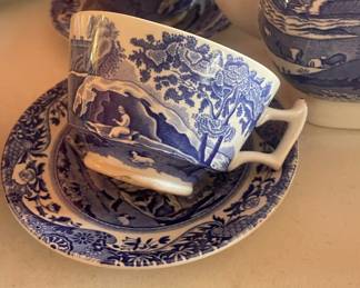 #123	Vintage Spode Italian Coffee Set - 4 cups + saucers																								