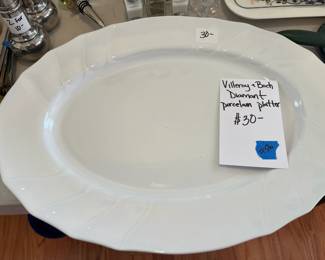 #56	Villeroy + Bochg Diamont Porcelain platter	 $ 30.00 																							