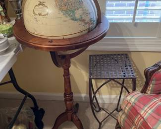 #44	Vintage Replogle 12" Diameter Globe "World Classic" Series w/ wood floor stand (39").	 $ 125.00 																							