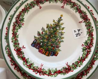 #64	Christopher Radko Traditions Holiday Celebration. 6 Dinner plates, 5 Bread Plates	 $ 25.00 																							