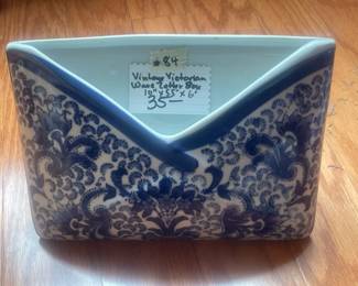 #84	Vintage Victorian Ware letter box. 10"x5.5"x 6"	 $ 35.00 																							