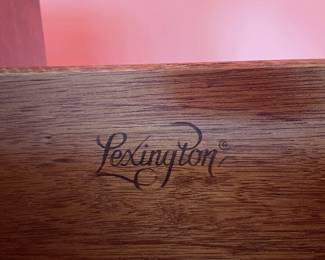 #33	Vintage Lexington Mahogany Chest/China Cabinet/Hutch w/casters. 47"x18"x64"	 $ 475.00 																							