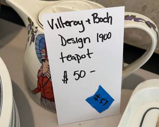 #57	Villeroy + Boch Design 1900 Teapot	 $ 50.00 																							