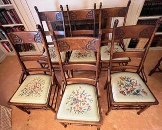 Side Chairs, Needlepoint Seats
