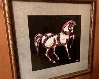 Framed horse art