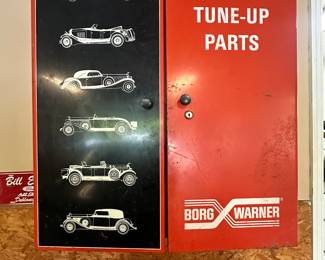 Vintage metal parts cabinet——Borg Warner