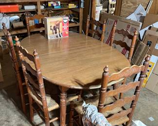 Dining Table set with 6 Chairs $150 or $300 with Buffet in next picture 