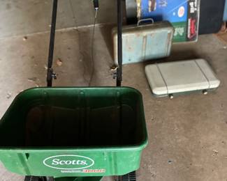 Camping equipment and seed spreader