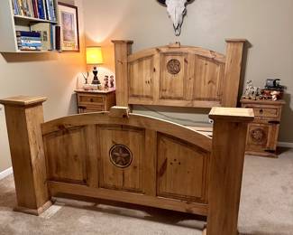 Queen Size Wood STAR Bed