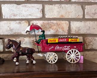 Coca Cola Cast Iron Wagon