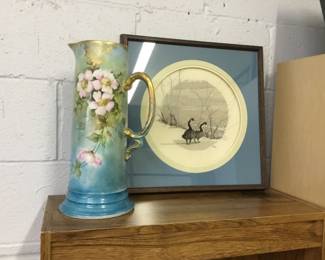 Antiques pitcher and art 
