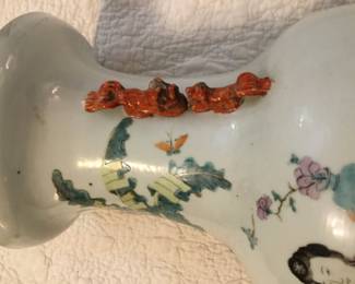 18” tall, 7” wide Antique Chinese Hand painted Vase (I have the stand)