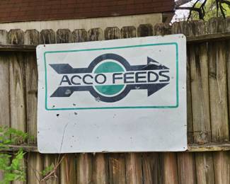 ACCO FEEDS metal sign