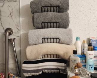 Towels and Towel Rack