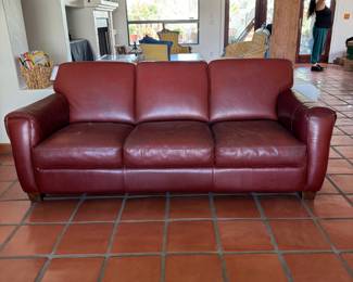 Designer, leather couch