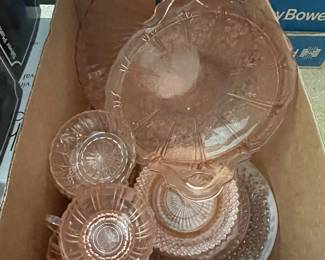 Pink serving dishes 