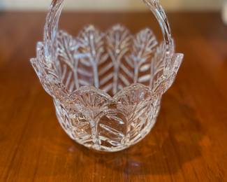 Cut glass basket