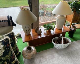 Handmade tv table
Lamps and lampshades