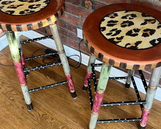 hand painted stools
