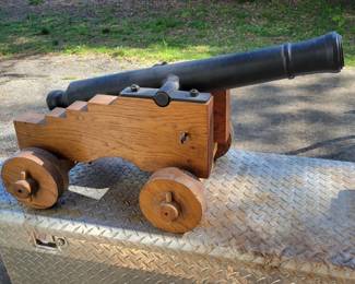 Fully functioning signal cannon. Approximately three feet long. 