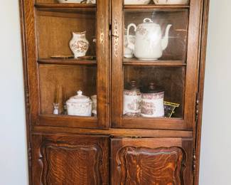 Tiger Oak Corner Cabinet