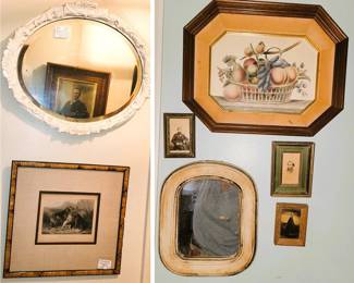 Framed art and portraits