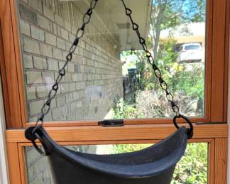 Hanging iron basket