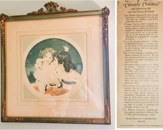 Antique Framed art Calmady Children