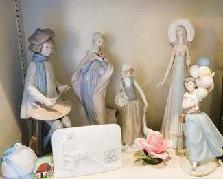 Lladro Figurines. Artist, Girls, Duck