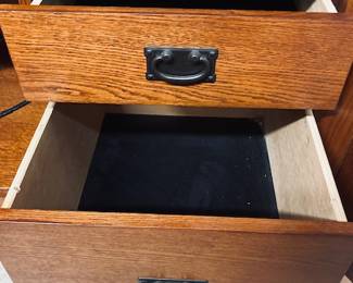 Armoire Computer Desk. Oak Wood.