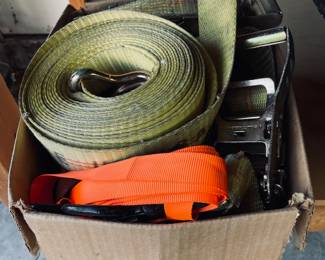 Heavy Duty Ratchet Strap Tie Downs.