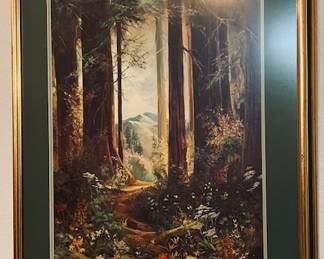 Vintage Mid-Century Landscape Wall Art.