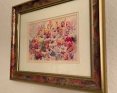 Vintage Mid-Century Floral Wall Art.