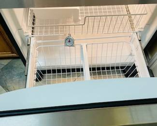 Stainless Whirlpool Refrigerator.