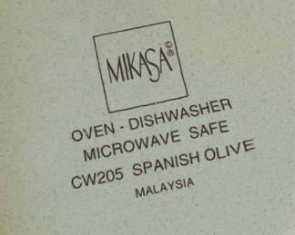 Mikasa Dishes.