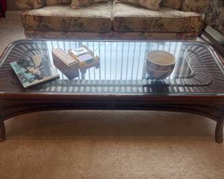 Rattan vintage coffee table