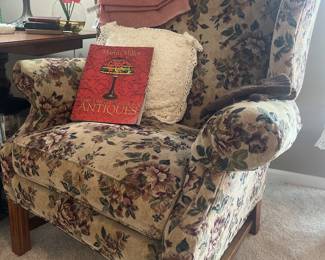 detail of the wing back chairs 