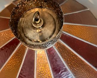 leaded lamp shade hanging 