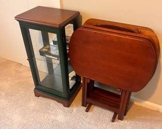 solid wood folding tv trays 